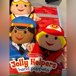 Melissa & Doug Jolly Helpers Hand Puppets Preschool Pretend Play